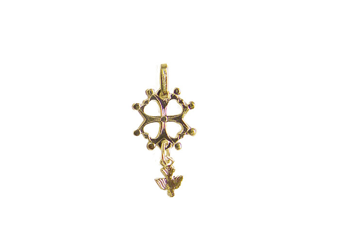 Croix Huguenote en Plaqué Or 11mm