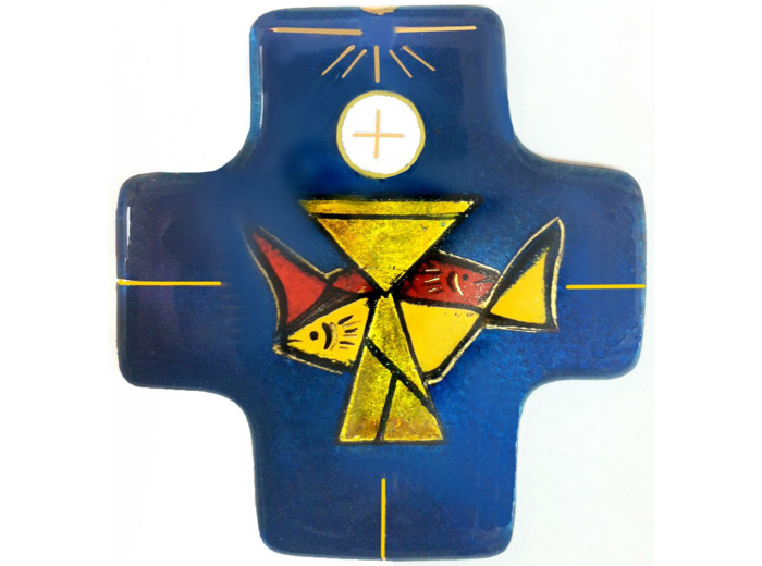 Vitrail du calice 7,7X8cm - EMAUX DU LIBAN