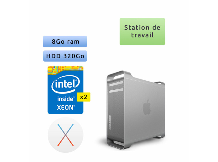 Apple Mac Pro Eight Core Xeon 2.8Ghz 8Go  A1186 2180 - MacPro3,1 - Station de Travail