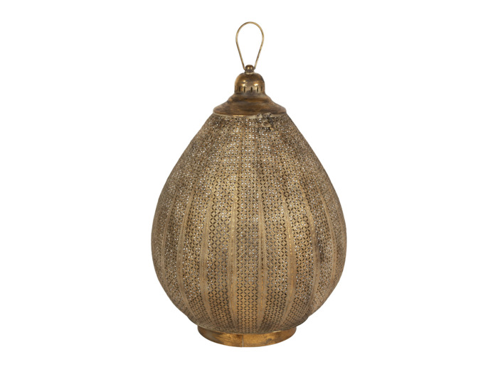 Lanterne orient doré fer 64x47x47cm