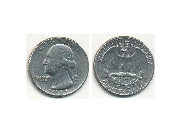 AMERIQUE (U.S.A) 1/4 DOLLAR 1965 TB+