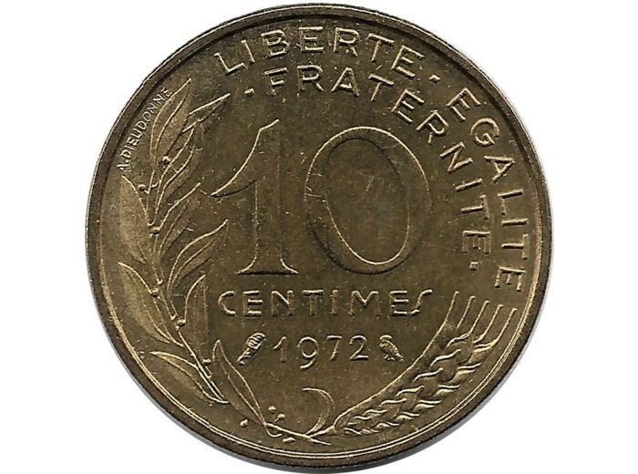 FRANCE 10 CENTIMES LAGRIFFOUL 1972 SUP/NC