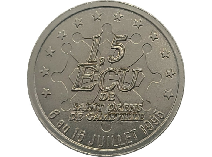 ECU TEMPORAIRE 1.5 ECU DE SAINT ORENS DE GAMEVILLE 1995 UNC