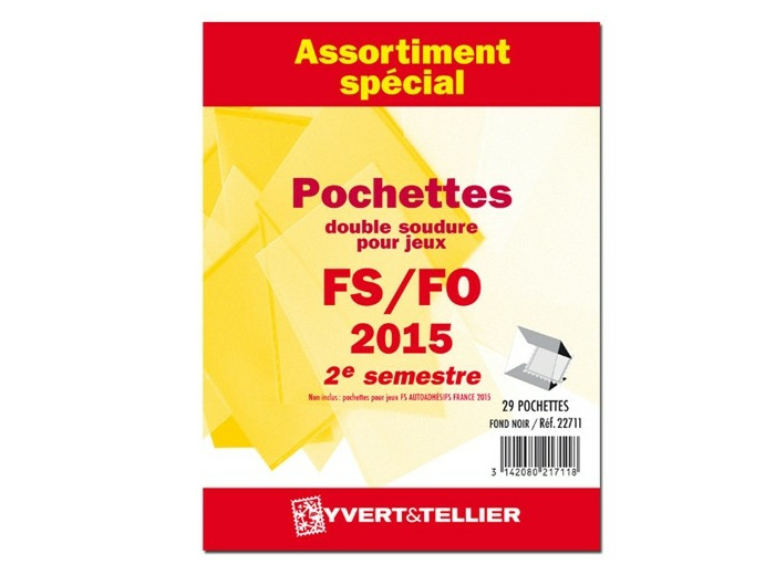 ASSORTIMENT POCHETTE DOUBLE SOUDURE 2015 2ème semestre (Yvert)