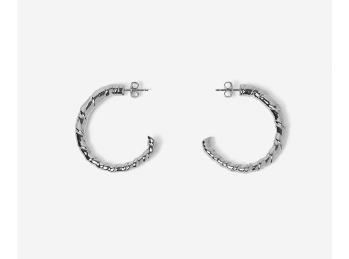 Boucles d'oreilles Créoles Athena argentées