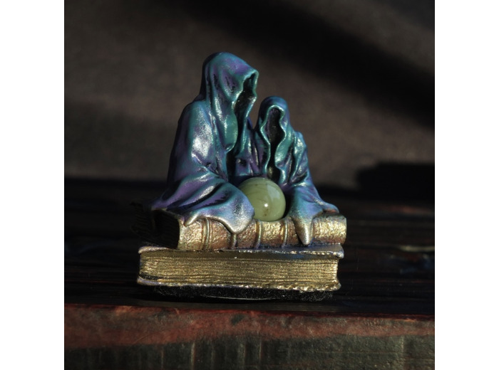 Figurine "Le conteur" et sa pierre naturelle