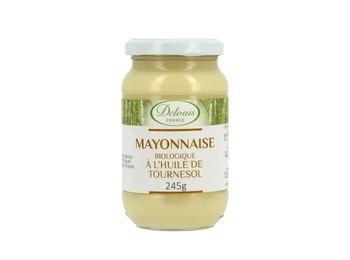 Mayonnaise Bio à l'huile de Tournesol-245g-Delouis