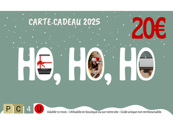 Bon Cadeau 20 € – PC4YOU