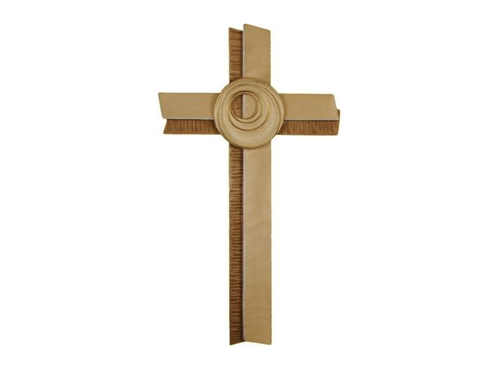Croix Sacrée en bois 22cm- 2 tons
