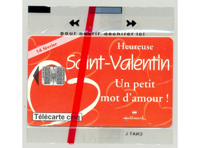 TELECARTE NSB 5 UNITE 11/96 ST VALENTIN HALL MARK GN276