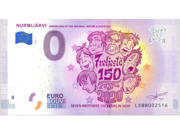 FINLANDE 2020-1 NURMIJARVI BILLET SOUVENIR 0 EURO TOURISTIQUE NEUF