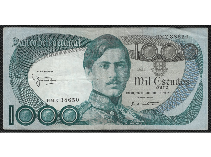 PORTUGAL 1000 ESCUDOS 26-10-1982 HMX TTB+ (W175e)