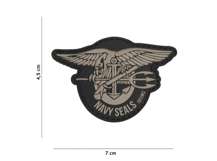 Patch 3D PVC Navy Seals (gris)