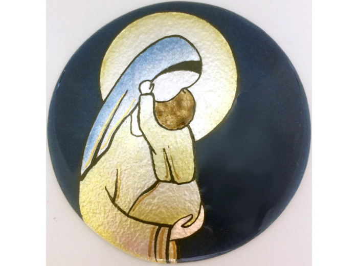 Vierge du reposoir D8,3cm - EMAUX DU LIBAN