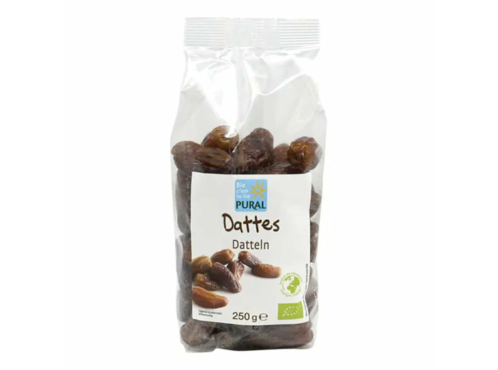 Dattes dénoyautées Bio-250g-Pural