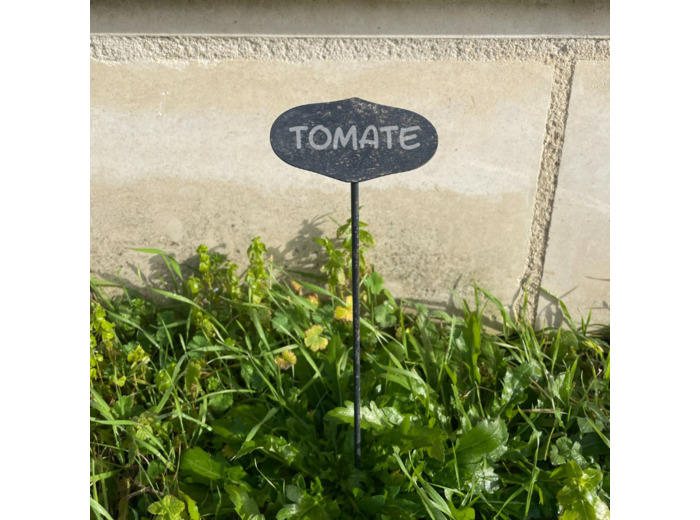 Ecriteau jardinière ovale 10x6x40cm