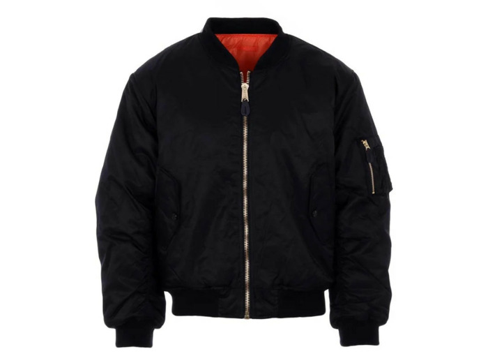 Veste blouson bomber MA-1 noir aviateur