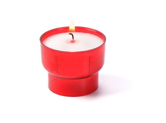 Veilleuse 9 Heures Rouge - 50x50mm