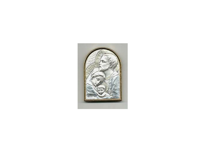 Plaque argent à poser 6x4cm ogive- Ste Famille