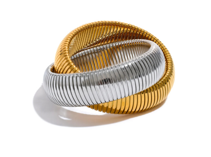 Jonc Acier Inoxydable - Doré