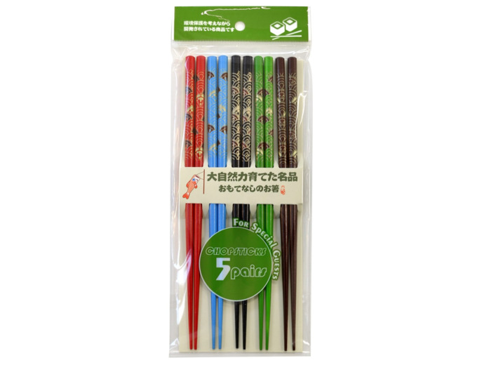 Kit de 5 Baguettes style Japonais divers couleurs