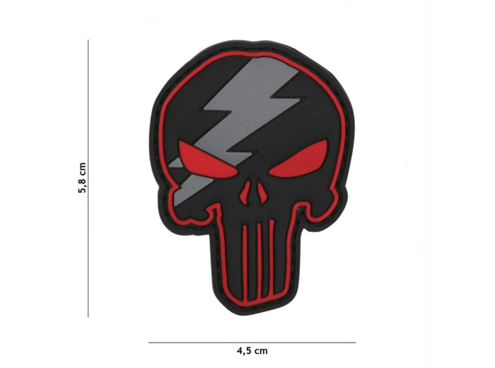 Patch 3D Punisher tonnerre rouge