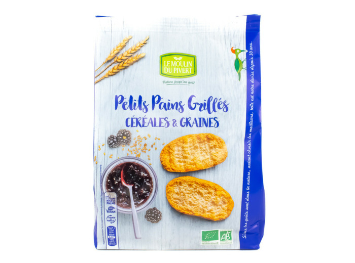 Petits Pains Grillés aux Céréales et Graines Bio 225g