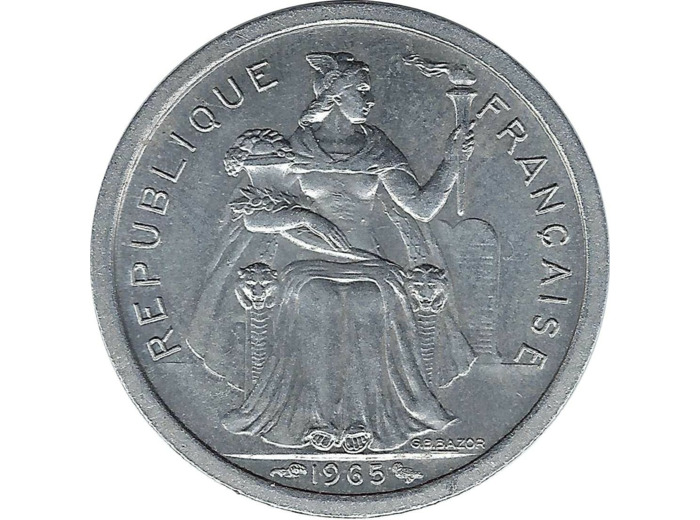 POLYNESIE FRANCAISE 1 FRANC 1965 SUP