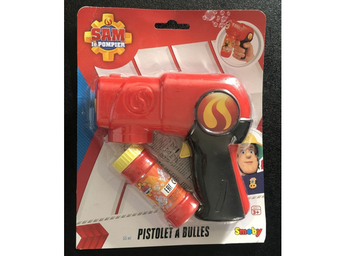 PISTOLET A BULLES SAM LE POMPIER DE CHEZ SMOBY NEUF
