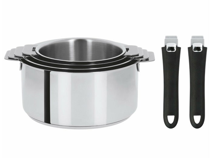 SERIE DE 4 CASSEROLES MUTINE  INOX