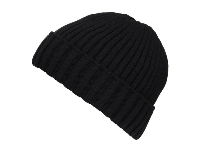 Bonnet en tricot fourré