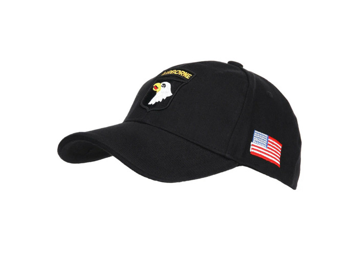 Casquette 101st Airborne baseball noire brodée - coton