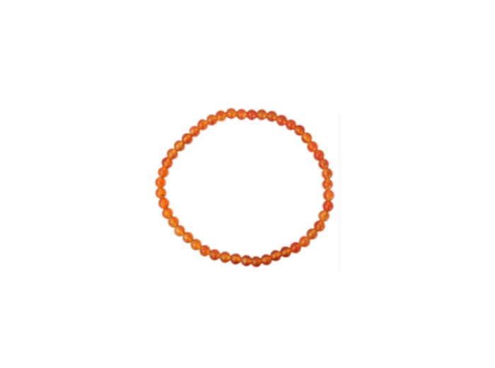 Bracelet en cornaline 4 mm