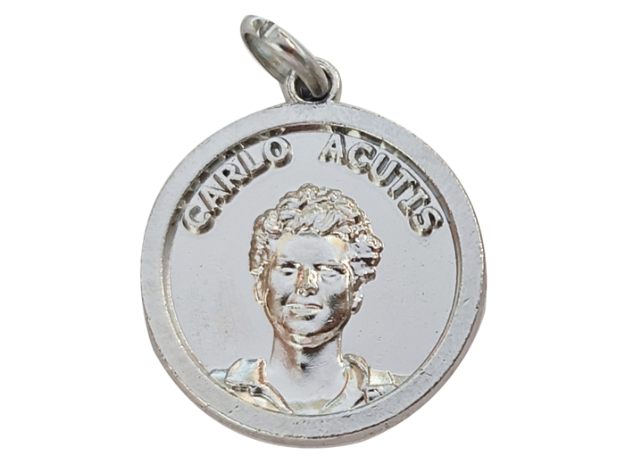 Médaille 18mm en Métal Argenté - CARLO ACUTIS