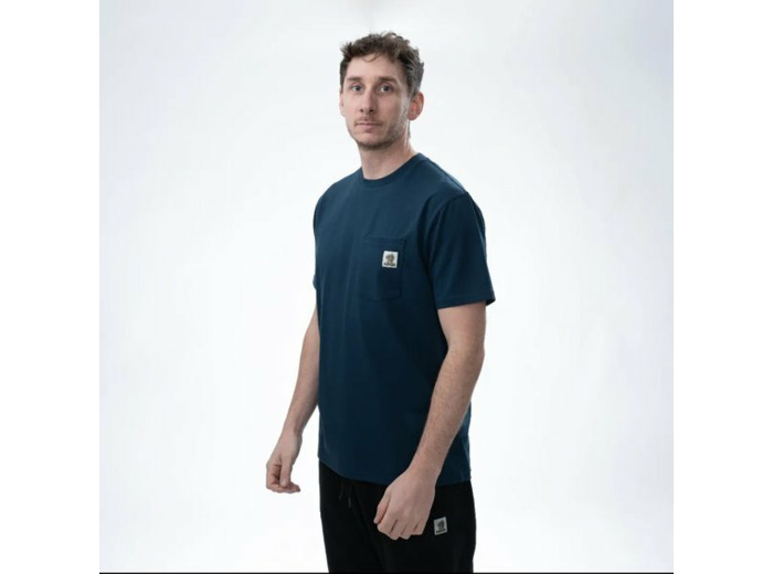 tee shirt badge pocket navy