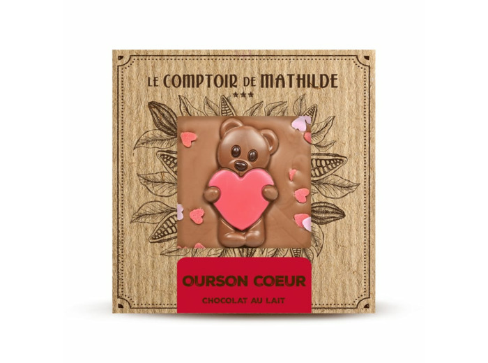 Tablette Cœur - Chocolat lait - 80G