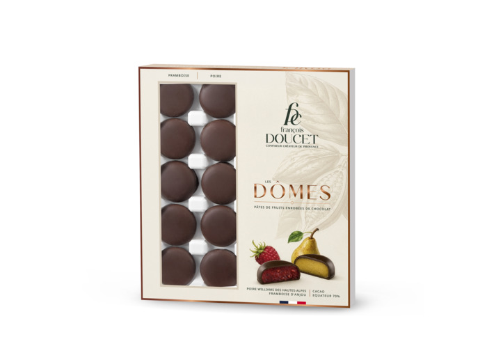 Dômes Chocofruités - Pâtes de fruits Framboise & Poire