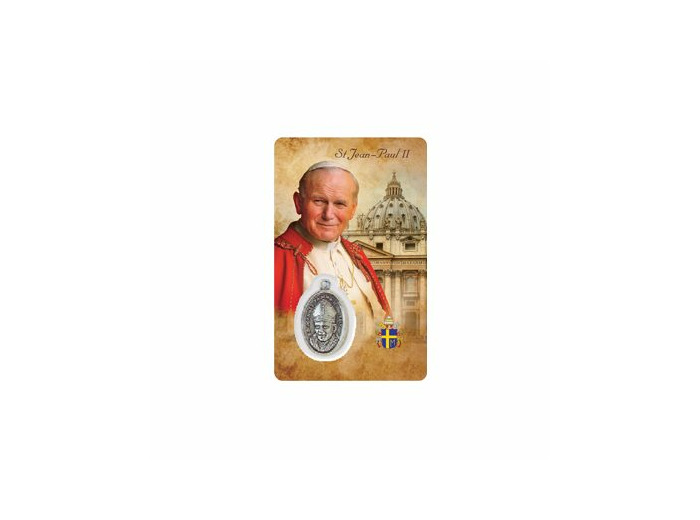 Carte-prière avec insertion SAINT JEAN-PAUL II- italien