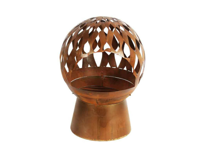 Brasero sphère de flamme 50x50x70cm