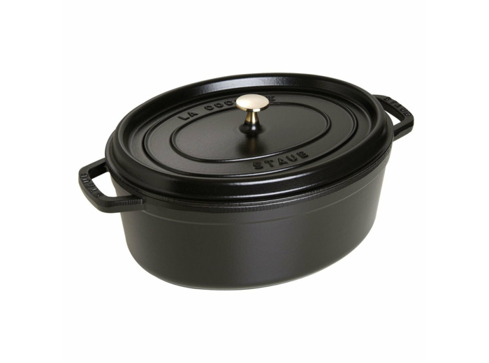 COCOTTE EN FONTE OVALE 33CM NOIRE