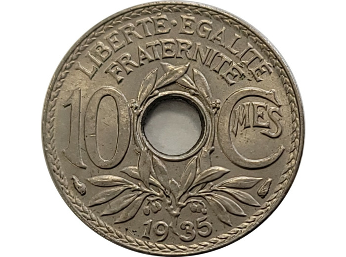 FRANCE 10 CENTIMES LINDAUER 1935 SUP/NC (G286)