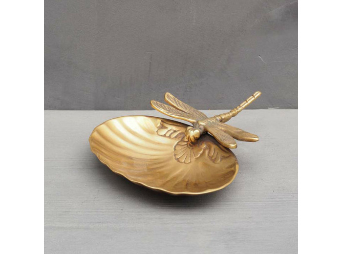 Vide poche libellule doré 13x4cm