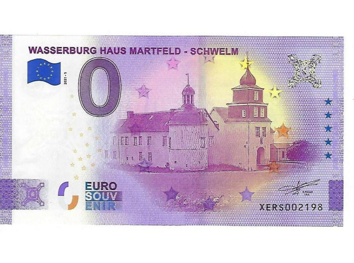 ALLEMAGNE 2021-1 WASSERBURG HAUS MARTFELD SCHWELM (ANNIVERSAIRE) BILLET 0 EURO