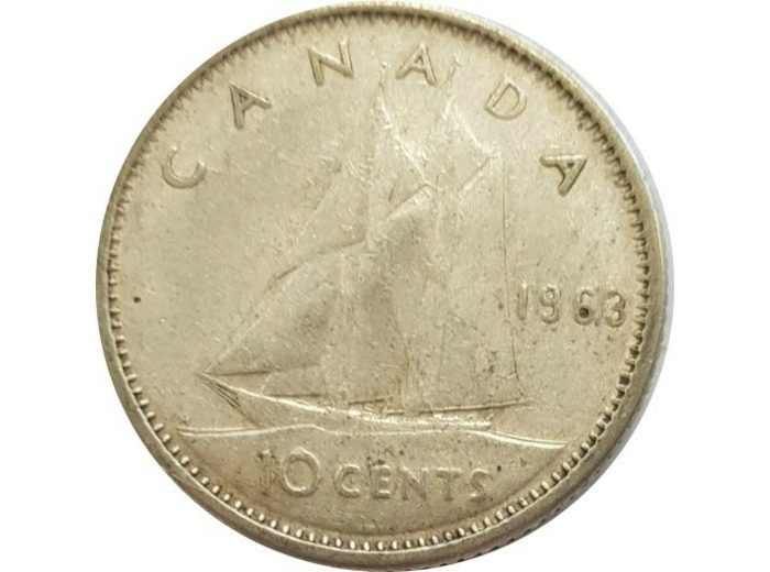 CANADA 10 CENTS 1963 TTB