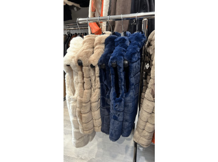 GL0301-3 Gilet femme synthétique écru