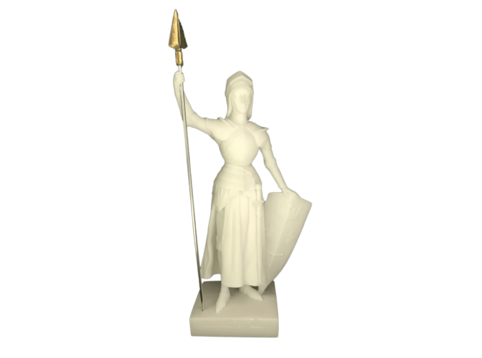 Jeanne d'Arc - Statue en albâtre 20cm -Blanche