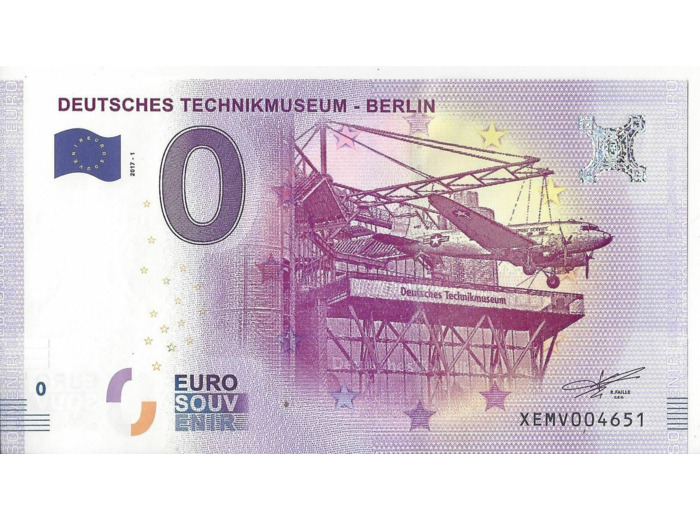 ALLEMAGNE DEUTSCHES TECHNIK MUSEUM BILLET SOUVENIR 0 EURO 2017-1 NEUF