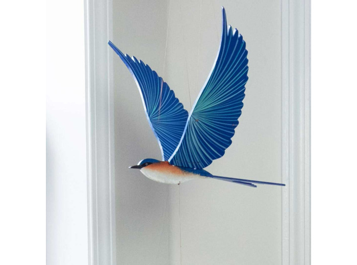 Mobile artisanal en bois - Hirondelle Bleue