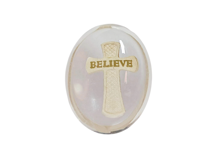 Croix en Résine Transparent 3,8x3cm