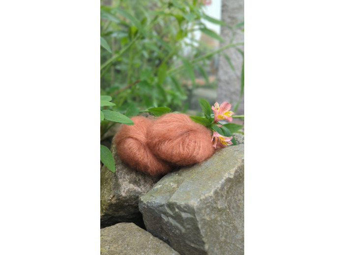 Pelote FLOCON (80% Kid mohair 20% soie) - Terracotta